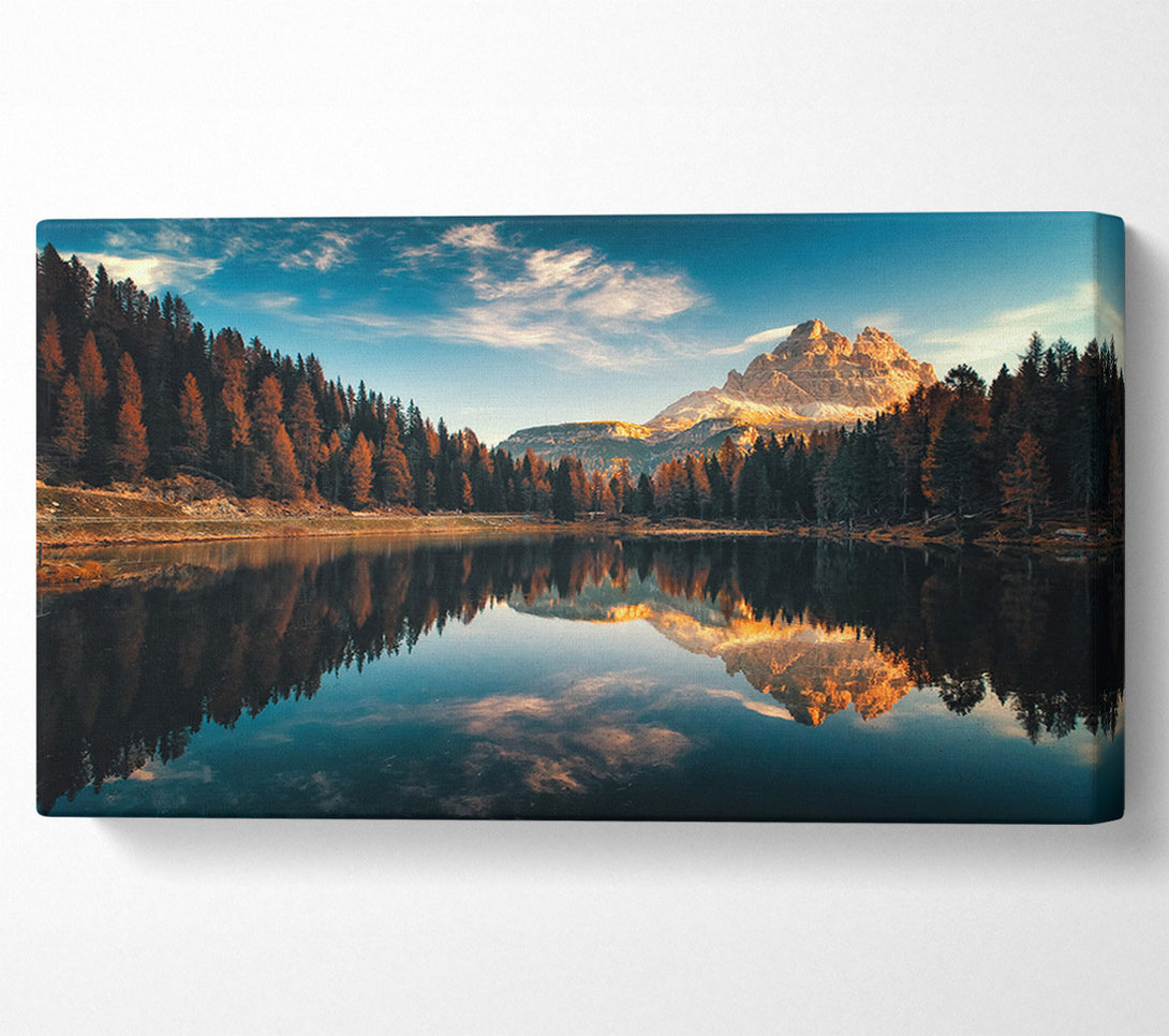  A Canvas Print of Lago Antorno clear waters Canvas Print