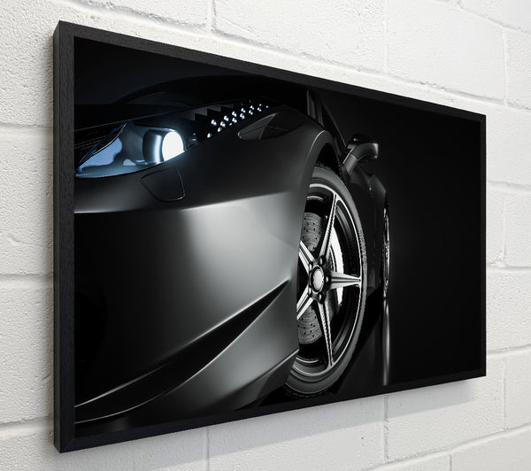 close up super car lights