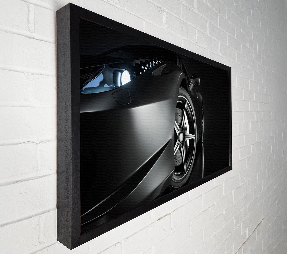  A Canvas Print of close up super car lights Canvas Wall Art