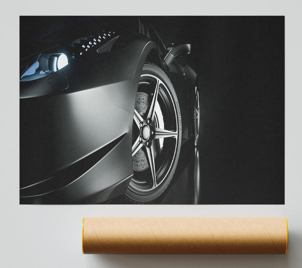 Close Up Super Car Lights Giclee Print