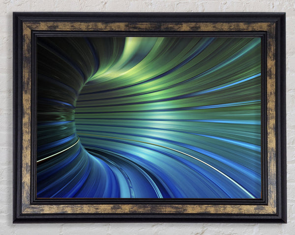 Going through the coloured tunnel Framed Print