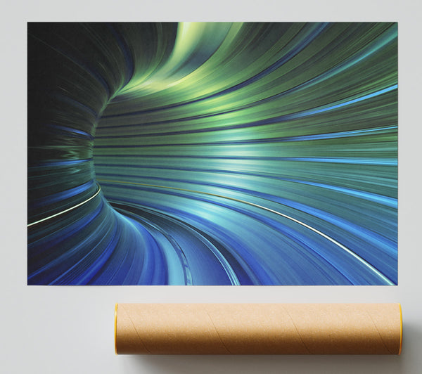 Going Through The Coloured Tunnel Poster