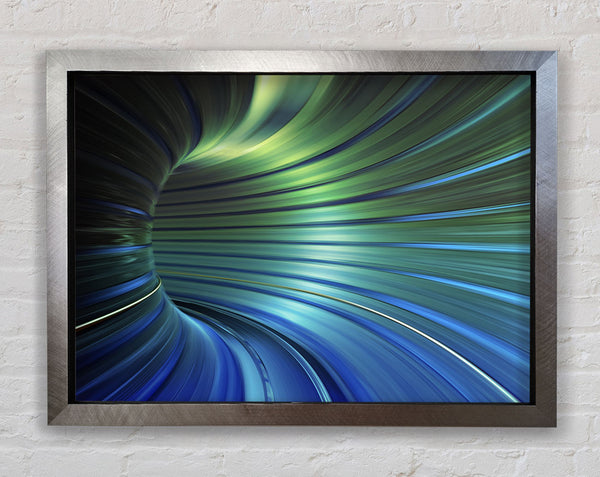 Going through the coloured tunnel Framed Print