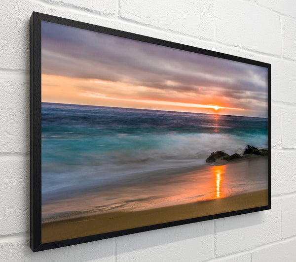 Washed up to the beach sunset