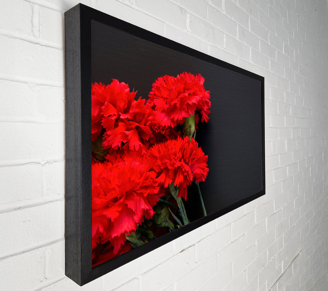  A Canvas Print of Red flowers dark background Canvas Wall Art