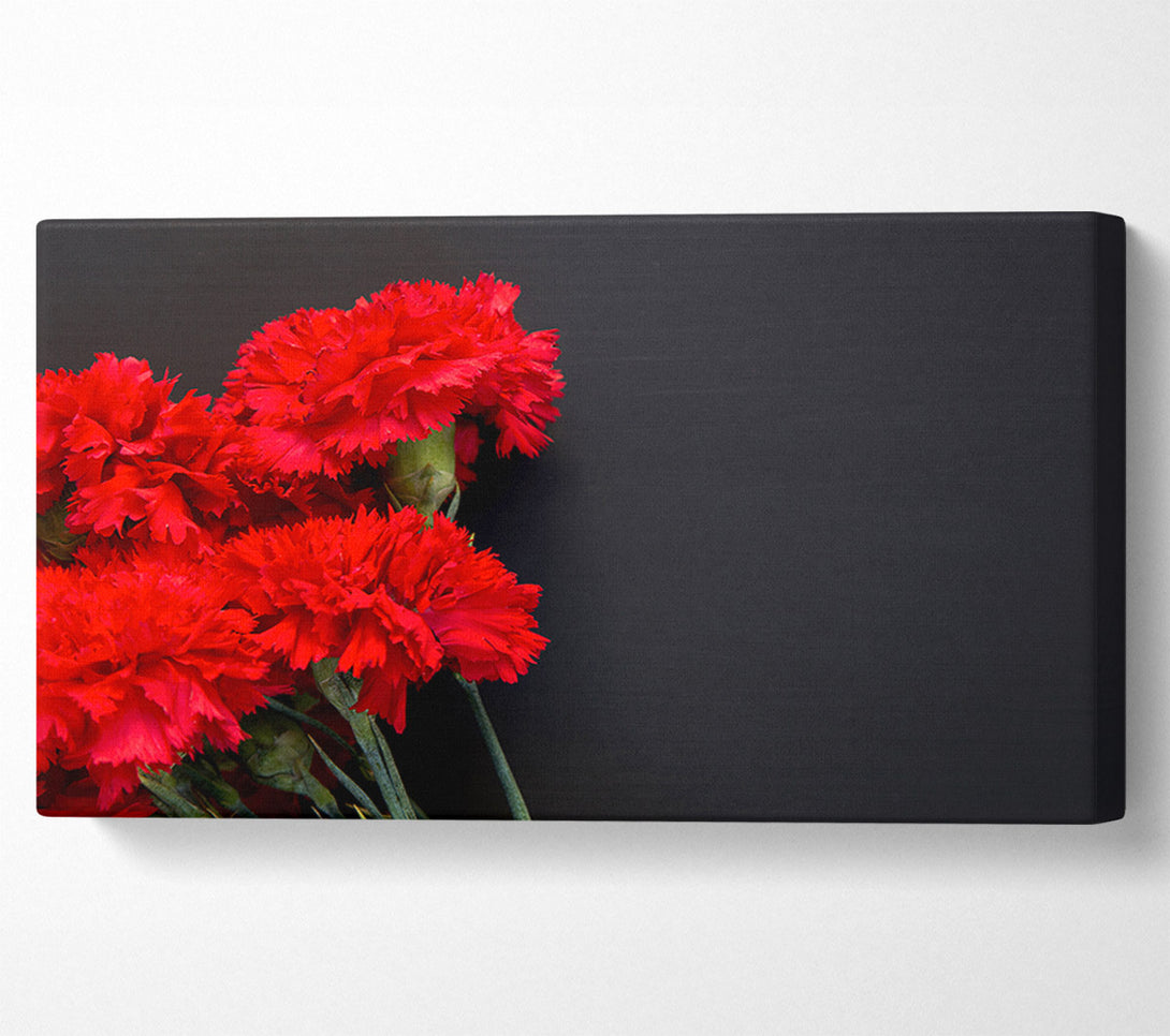 A Canvas Print of Red flowers dark background Canvas Wall Art