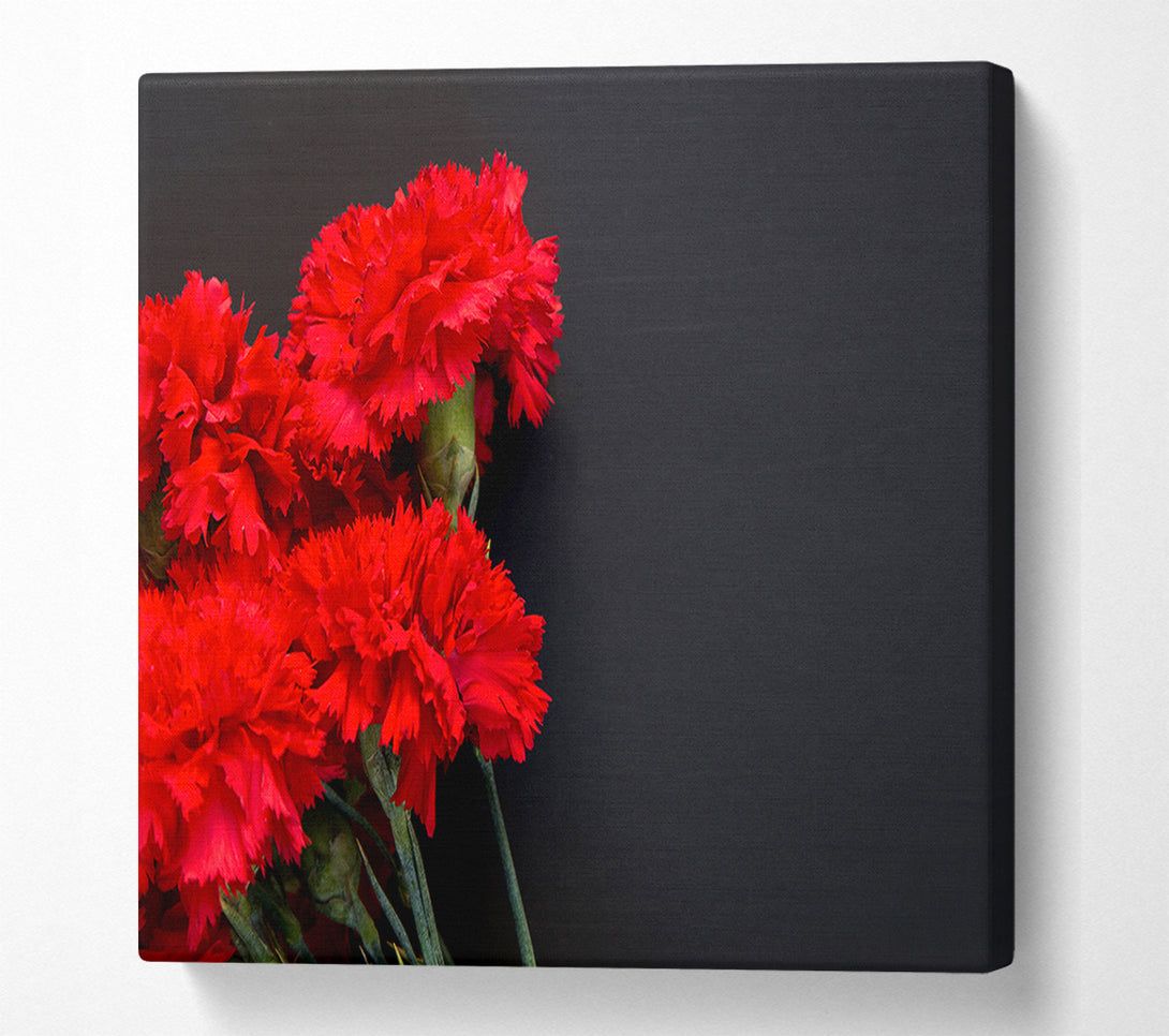  A Canvas Print of Red flowers dark background Canvas Wall Art