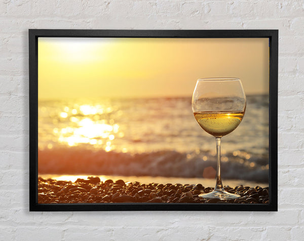 Wine on the beach Framed Print