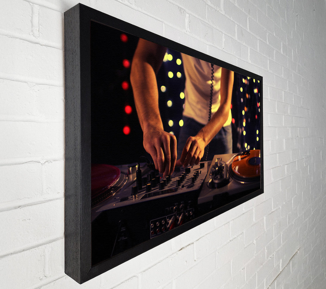  A Canvas Print of Mixing on the DJ desk Canvas Wall Art