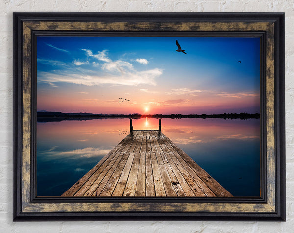 The seaview from the water bridge Framed Print