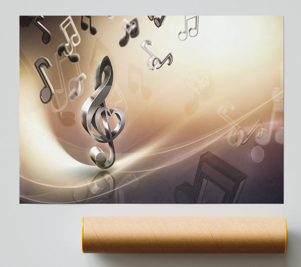 Musical Notes Love Poster