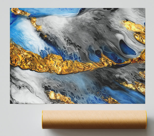 Oil Flow Of Colours Poster