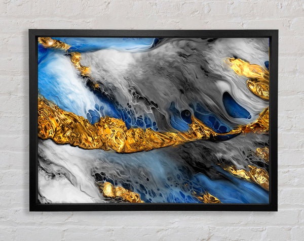 Oil flow of colours Framed Print