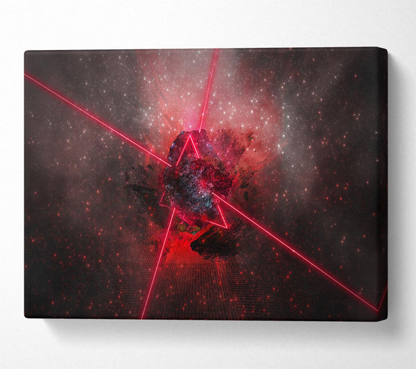  A Canvas Print of Red lazer triangle Canvas Art