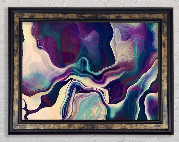 Swirly colours and motions Framed Print