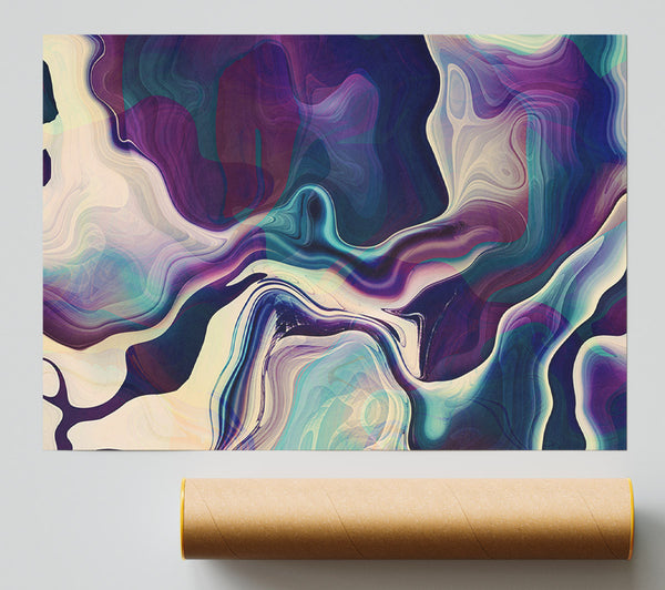 Swirly Colours And Motions Giclee Print