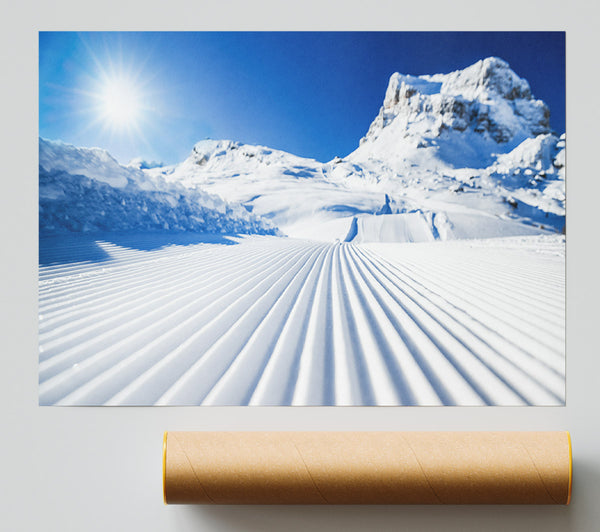 Straight Lines In The Snow Print
