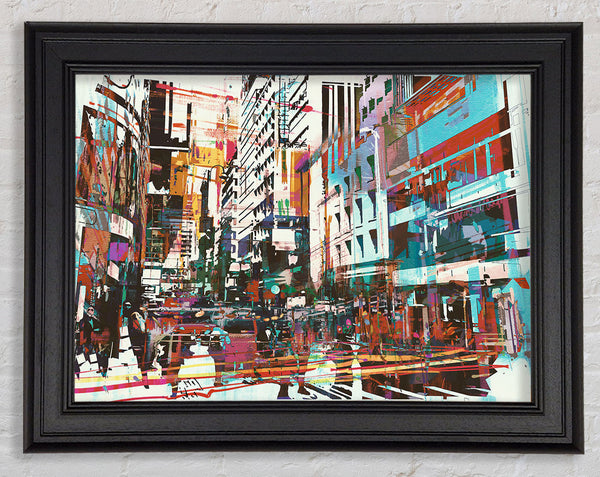 Abstract city art Framed Print
