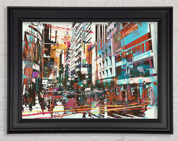 Abstract city art Framed Print
