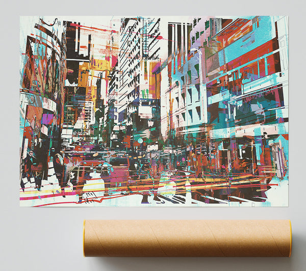 Abstract City Art Poster
