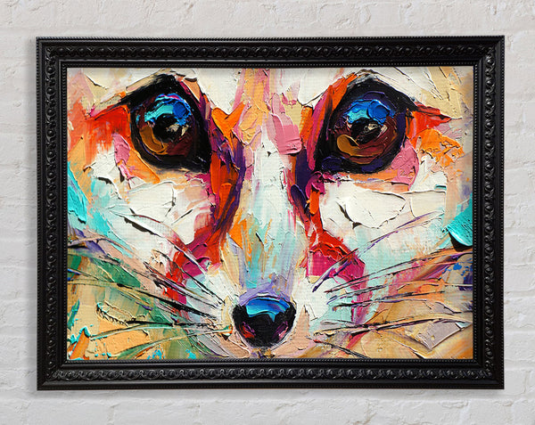 Close Up Fox Painting Framed Print