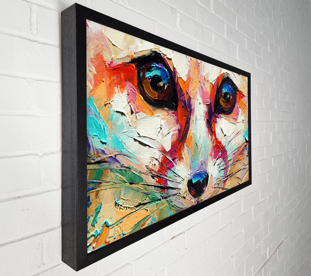  A Canvas Print of Close Up Fox Painting Canvas Art