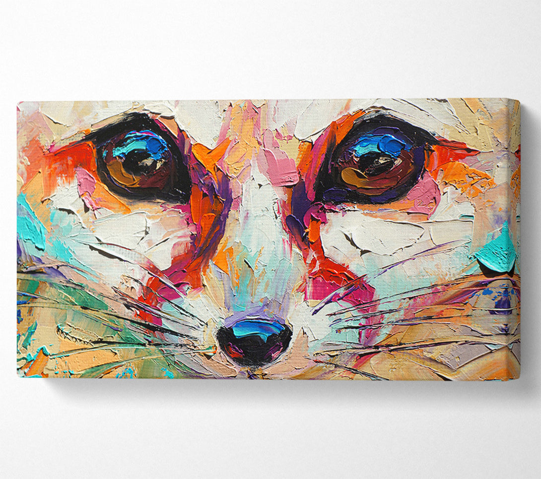  A Canvas Print of Close Up Fox Painting Canvas Art