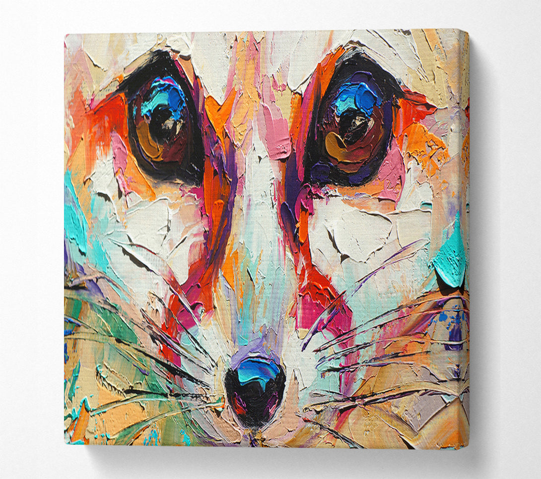  A Canvas Print of Close Up Fox Painting Canvas Art