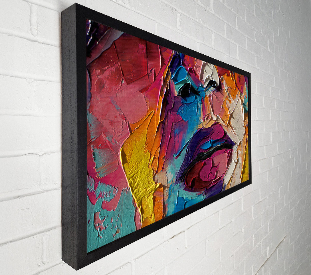  A Canvas Print of Textures of paint and colour Canvas Art
