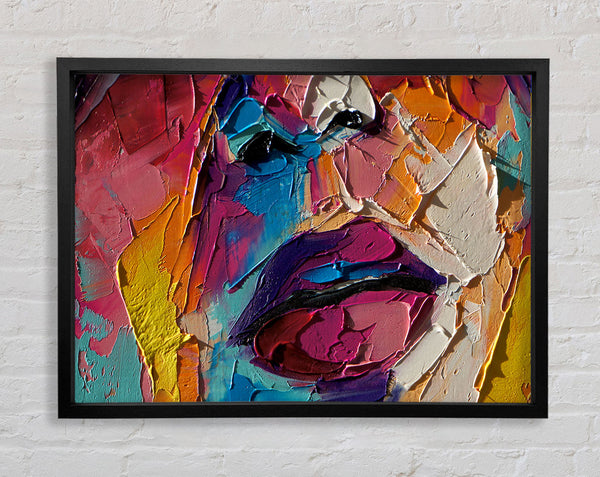 Textures of paint and colour Framed Print