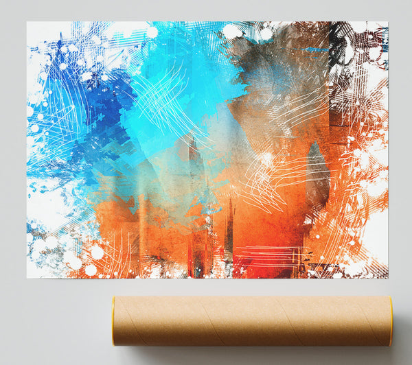 Wire Texture Of Colour Poster