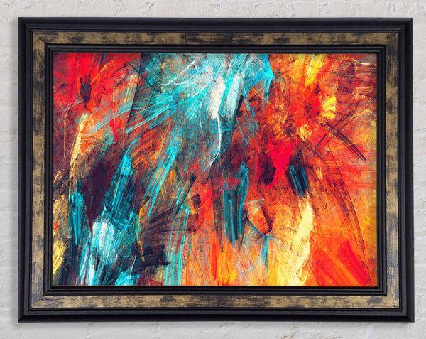 The gates of hell mess Framed Print