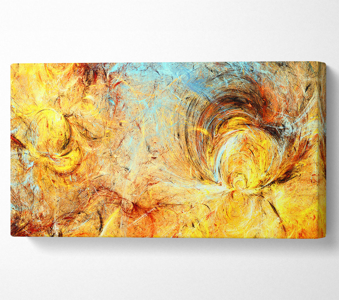  A Canvas Print of Firey swirls and ice Canvas Art