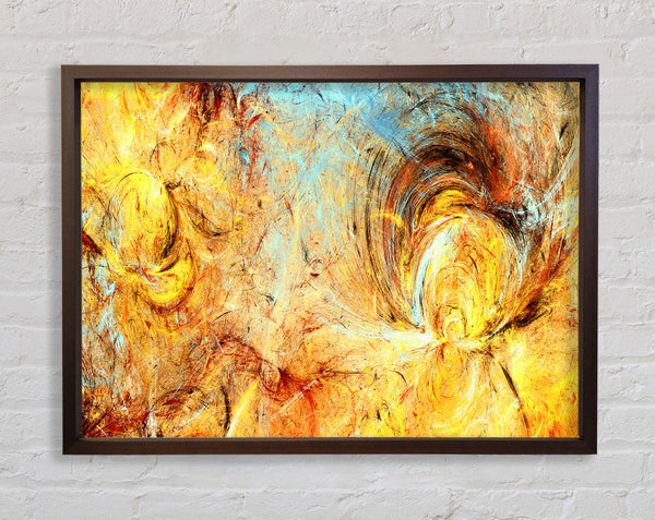 Firey swirls and ice Framed Print