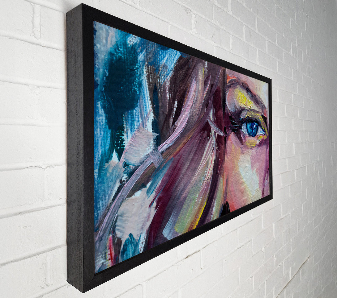  A Canvas Print of Clsoe up face textured paints Canvas Wall Art