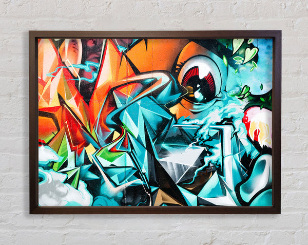 Awesome Graffiti art in space Framed Print