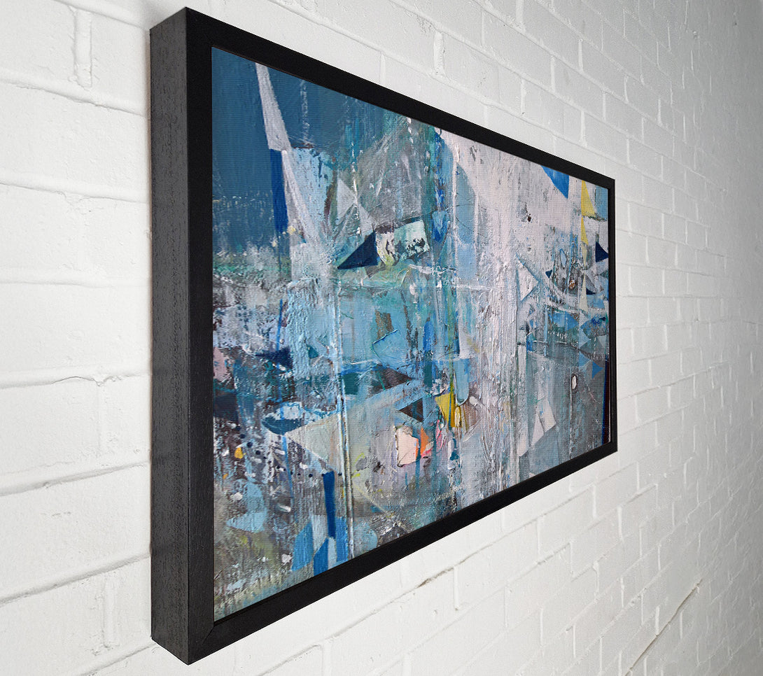 A Canvas Print of triangles washed over wall Canvas Art