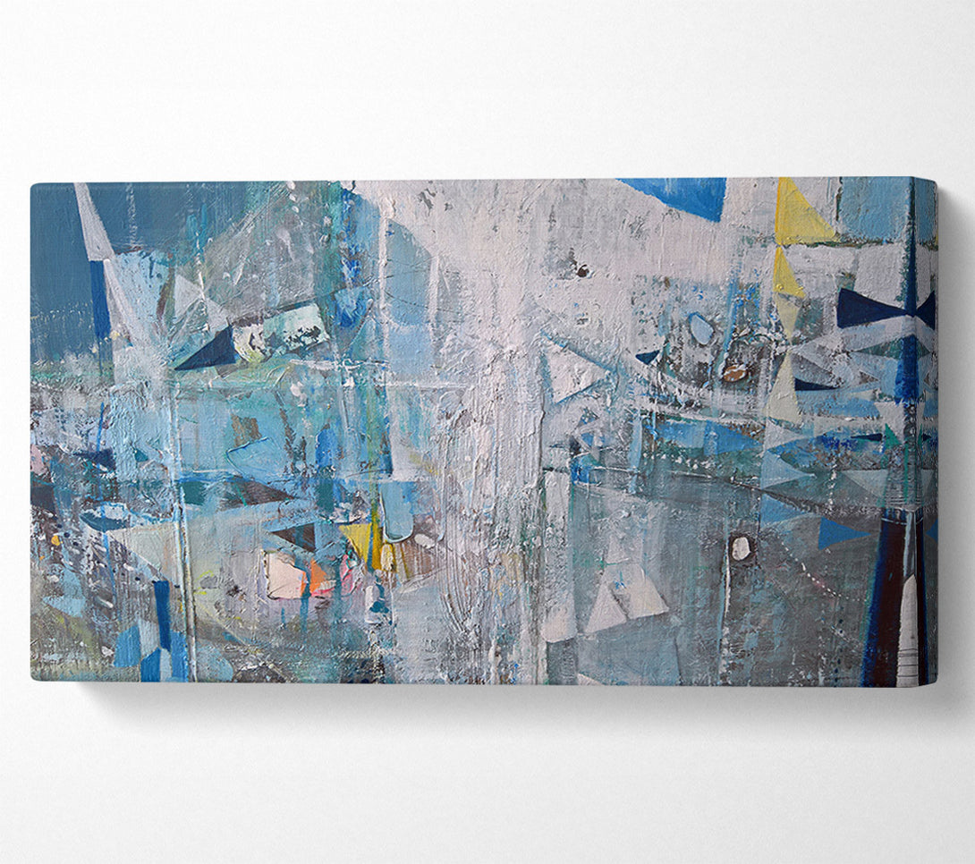  A Canvas Print of triangles washed over wall Canvas Art