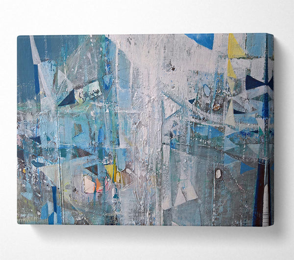  A Canvas Print of triangles washed over wall Canvas Art