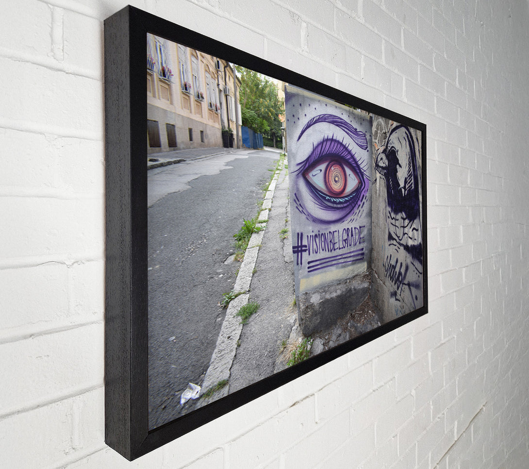  A Canvas Print of Spray painted eye Canvas Print