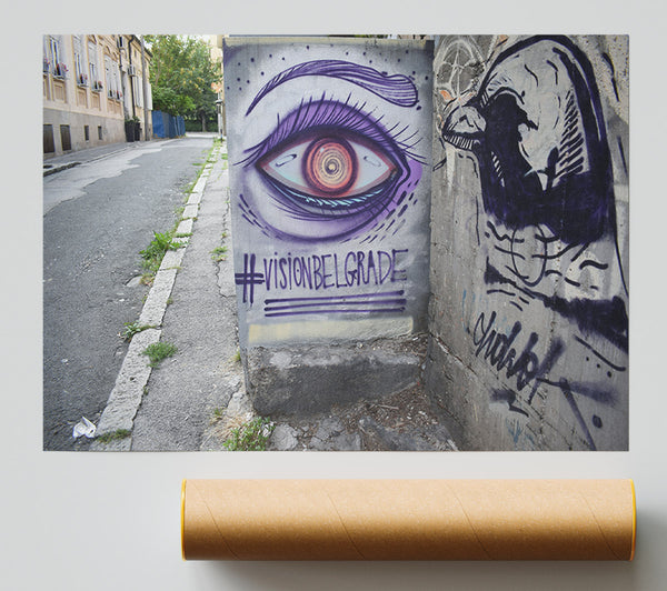 Spray Painted Eye Giclee Print