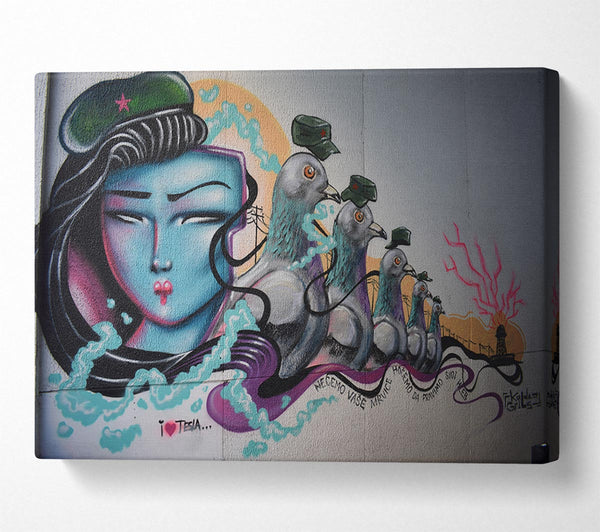  A Canvas Print of Political graffiti Canvas Art