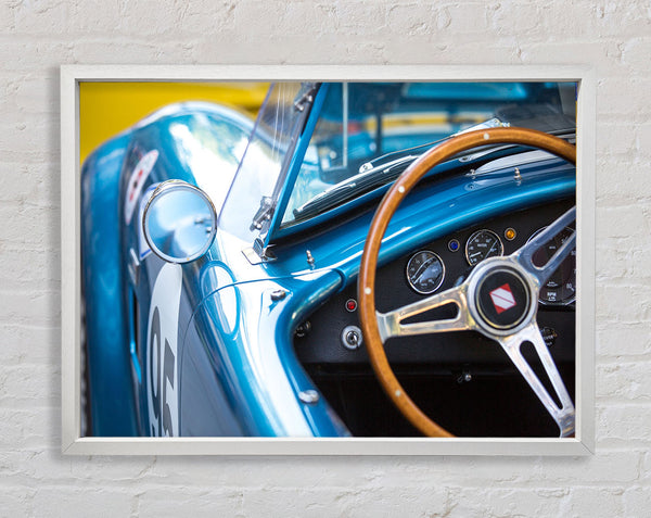 Inside perspective sports car Framed Print