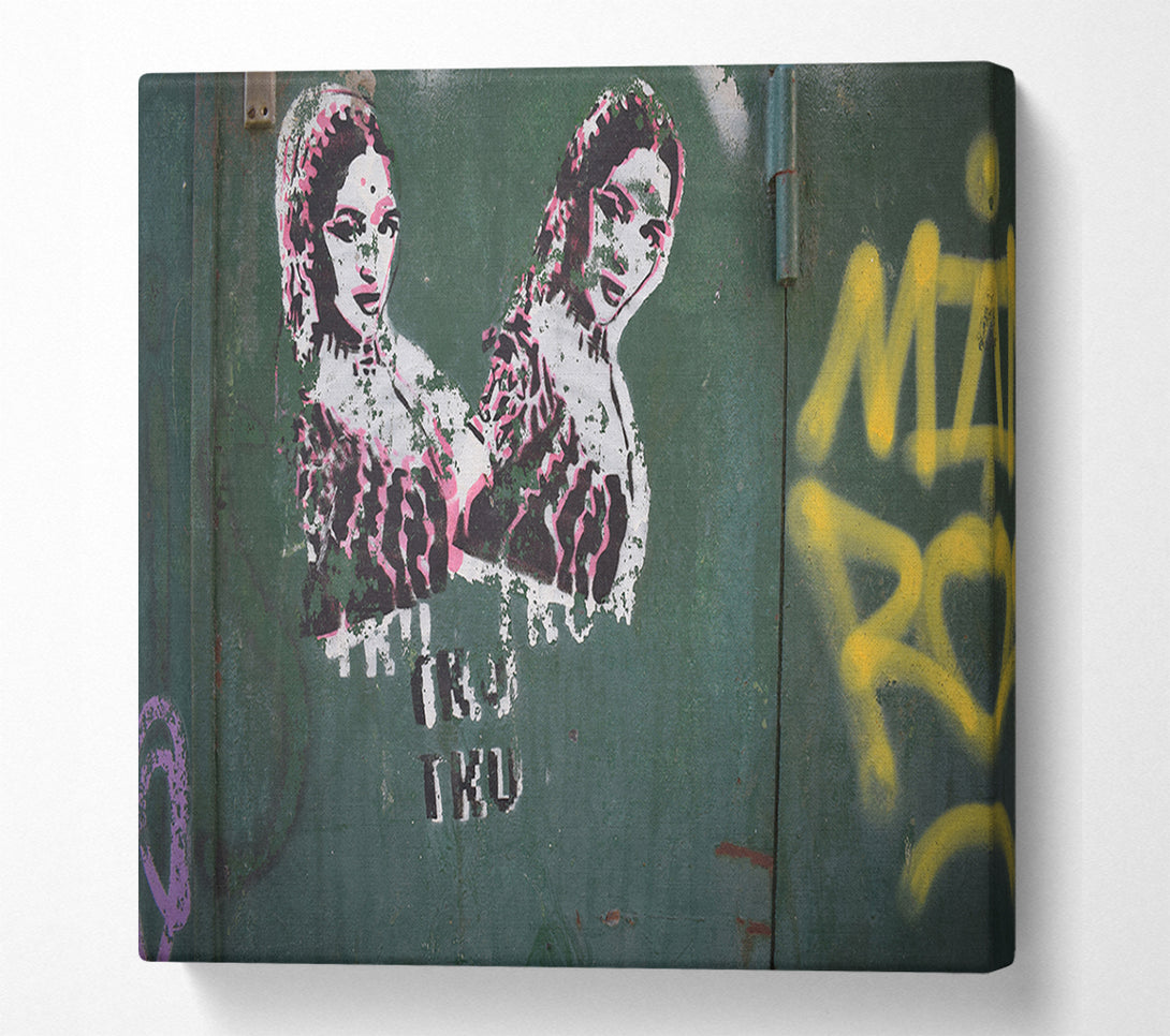  A Canvas Print of Indian graffiti Canvas Wall Art
