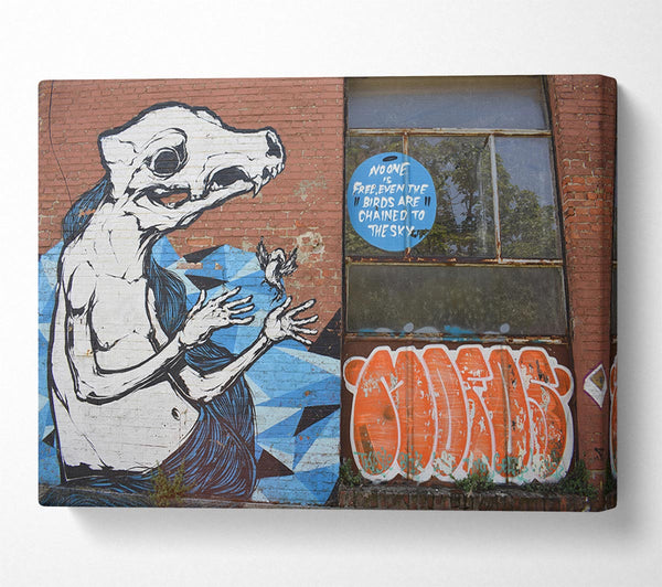  A Canvas Print of Big statement graffiti Canvas Art