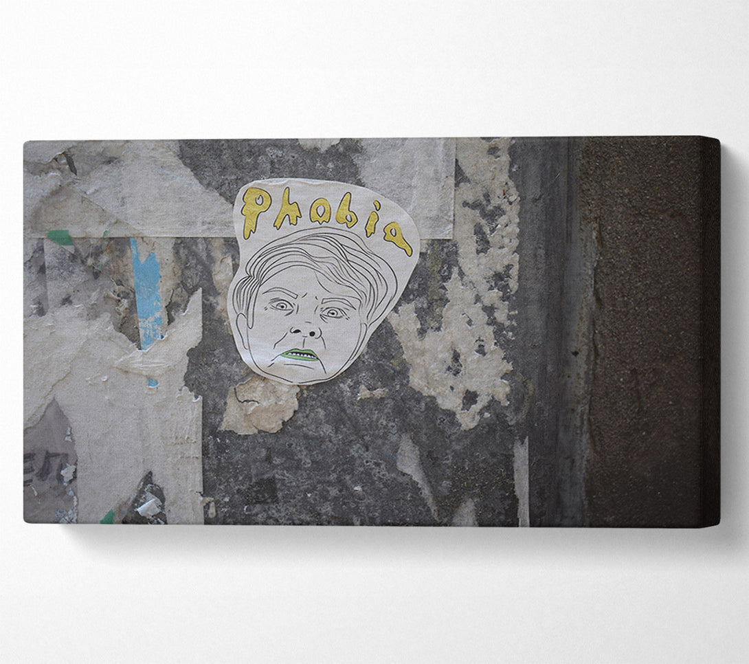  A Canvas Print of Phobia of street art Canvas Wall Art