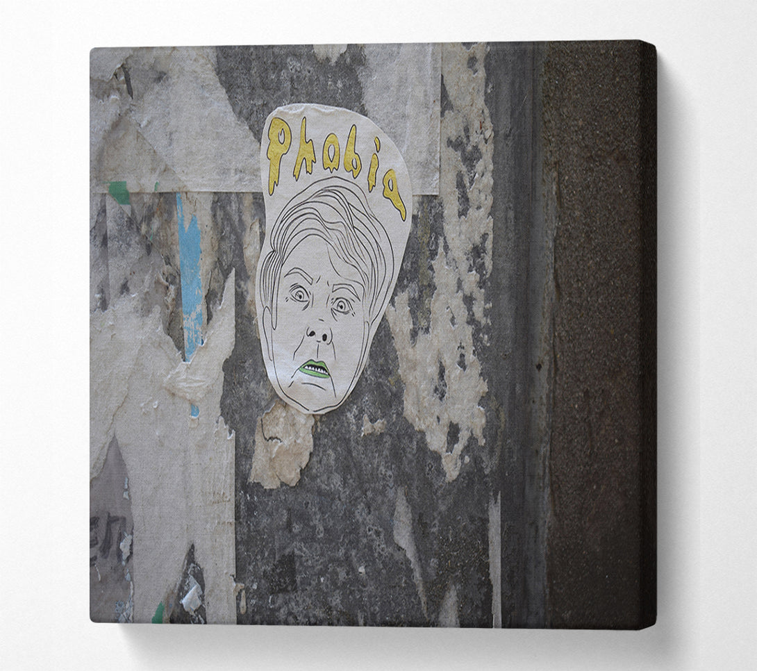  A Canvas Print of Phobia of street art Canvas Wall Art