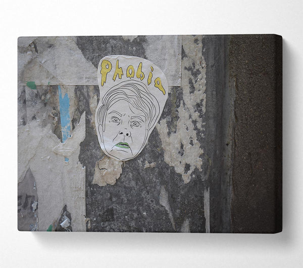  A Canvas Print of Phobia of street art Canvas Wall Art
