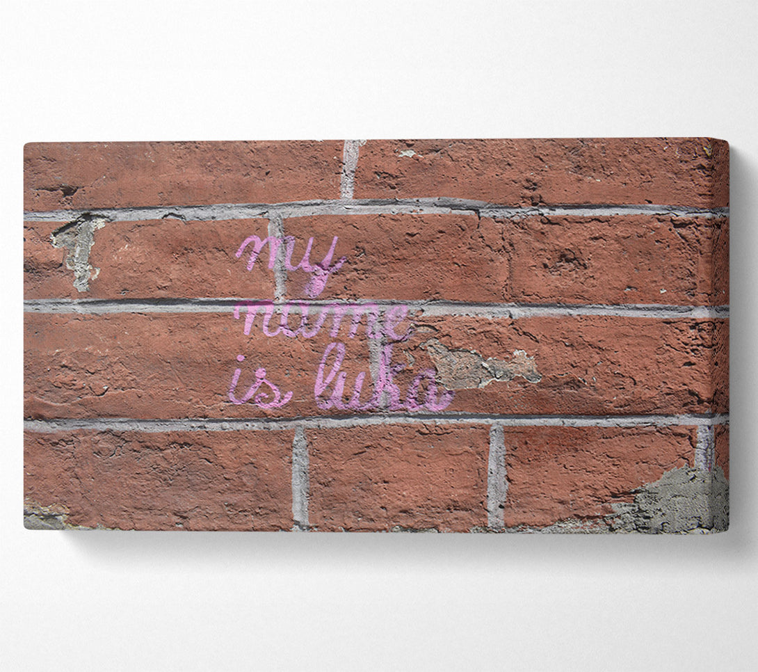  A Canvas Print of Handrawn street art Canvas Art