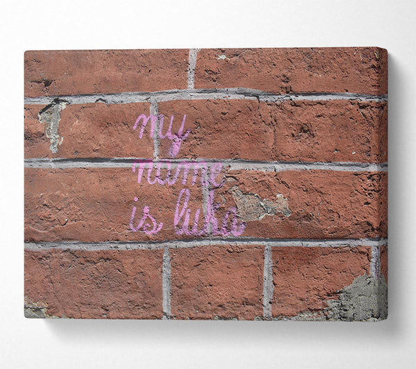  A Canvas Print of Handrawn street art Canvas Art